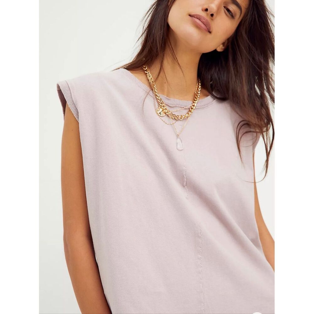 Free people Kasee Muscle Tee, small Alo yoga, minimalist E18